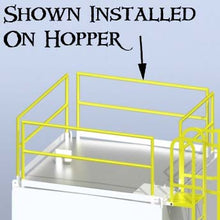 Load image into Gallery viewer, Pirate Brand 888-1107-72504PB Removable 42" Hand Railings W/Toe Kick Only For 725 Cu. Ft. Storage Hopper (Factory Installed) – Replaces Schmidt (Axxiom) 1107-725-04