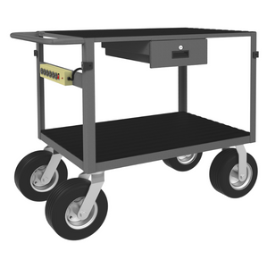 Durham IC24361DRPS10PN95 Instrument Cart, 2 Shelves, 24 X 36, 4 Bumper Corners, Power Strip