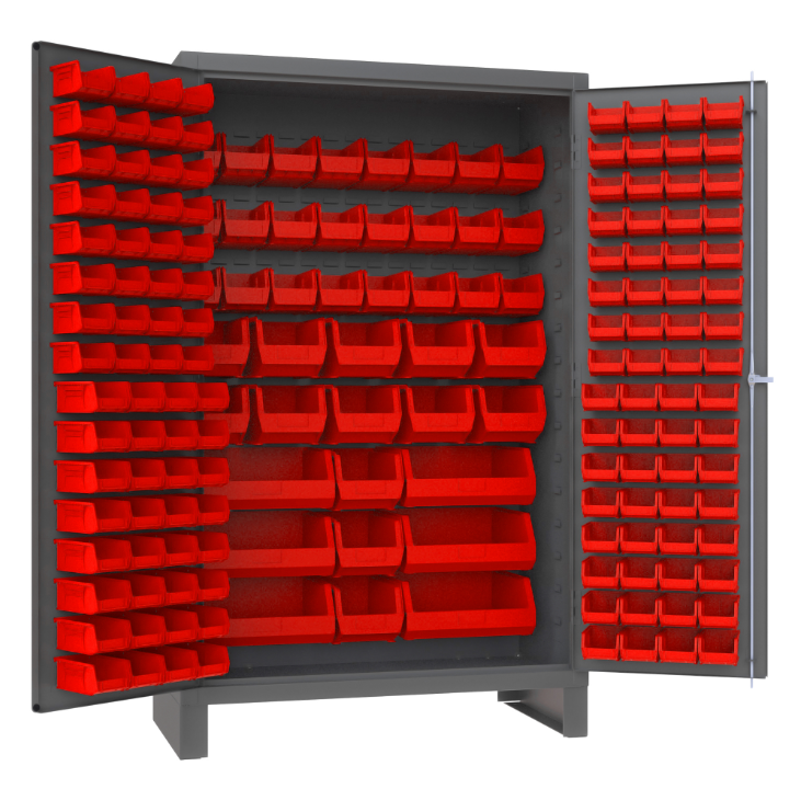 Durham JC-171-1795 Cabinet, 14 Gauge, 171 Red Bins, 48 X 36 X 78