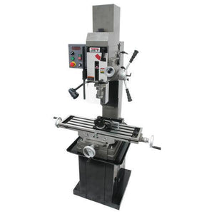 Jet Tools - JMD-45VSPFTVariable Speed Geared Head Square Column Mill Drill with Power Downfeed & Newall NMS300 2-Axis DRO