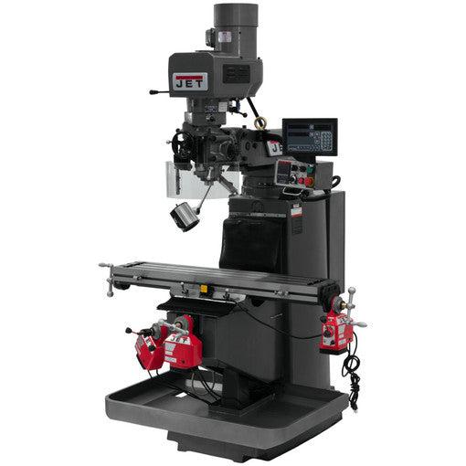 Jet Tools - JTM-949EVS Mill With 3-Axis Acu-Rite 203 DRO (Knee) With X and Y-Axis Powerfeeds and Air Powered Dr