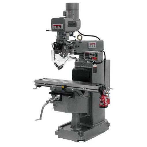 Jet Tools - JTM-949EVS Mill With 3-Axis Newall DP700 DRO (Quill) With X-Axis Powerfeed and Air Powered Draw Bar