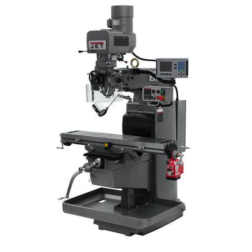 Jet Tools - JTM-1050EVS2/230 Mill With 3-Axis Acu-Rite 203 DRO (Knee) With X-Axis Powerfeed