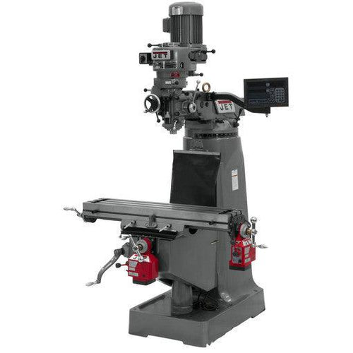 Jet Tools - JTM-4VS Mill With ACU-RITE 203 DRO With X and Y-Axis Powerfeeds and Power Draw BarJet Tools - JTM-4VS Mill With ACU-RITE 203 DRO With X and Y-Axis Powerfeeds and Power Draw Bar