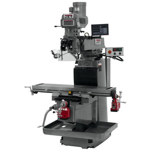 Jet Tools - JTM-1050EVS2/230 Mill With 3-Axis Acu-Rite 203 DRO (Knee) With X and Y-Axis Powerfeeds and Air Powe