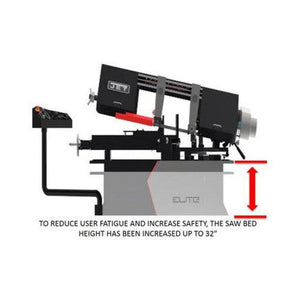 Jet Tools - Elite 10x18 SemiAuto Variable Speed Dual Mitering Saw with Hydraulic Vise