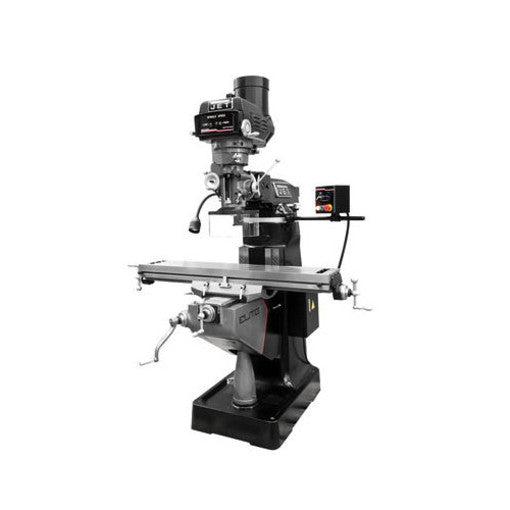 Jet Tools - ETM-949 Mill with 3-Axis Newall DP700 (Quill) DRO and USA X, Y-Axis Powerfeeds and Servo Powered Draw Bar