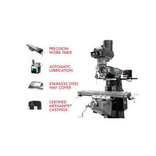 Load image into Gallery viewer, JPW ETM-949 Mill with 3-Axis Newall DP700 (Quill) DRO and X, Y, Z-Axis JET Powerfeeds and USA Powered Draw Bar
