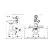 Load image into Gallery viewer, JPW ETM-949 Mill with 3-Axis Newall DP700 (Quill) DRO and X, Y, Z-Axis JET Powerfeeds and USA Powered Draw Bar