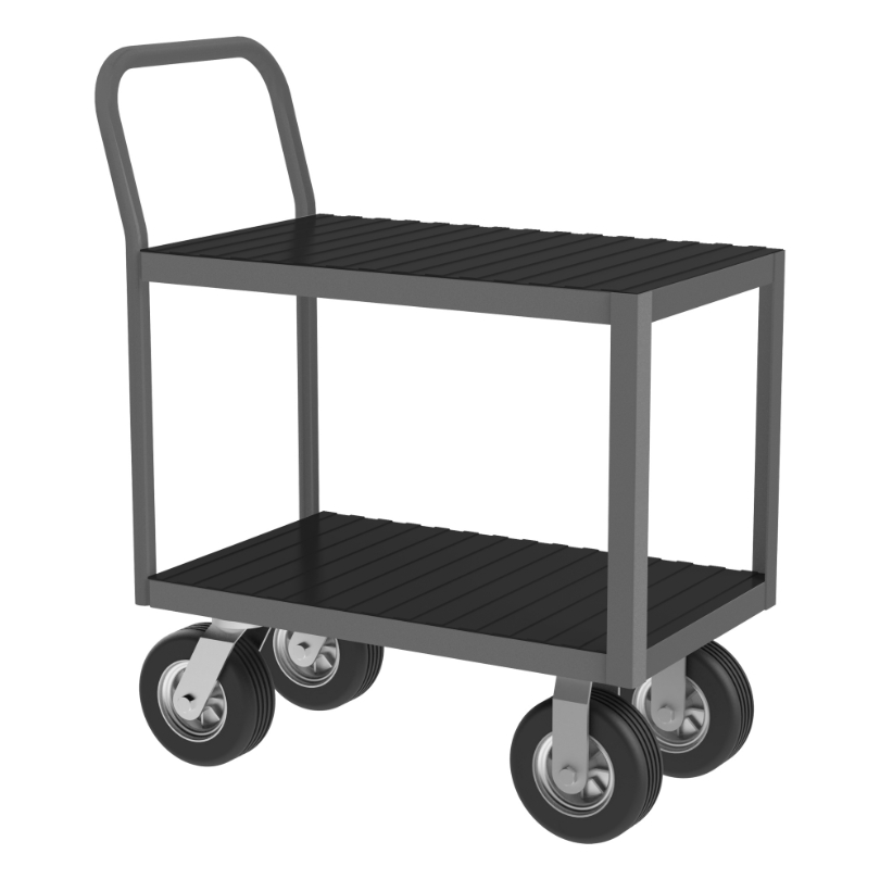 Durham LIC-1830-2-8SPN-95 Low Profile Instrument Cart, 2 Shelves, 18 X 30