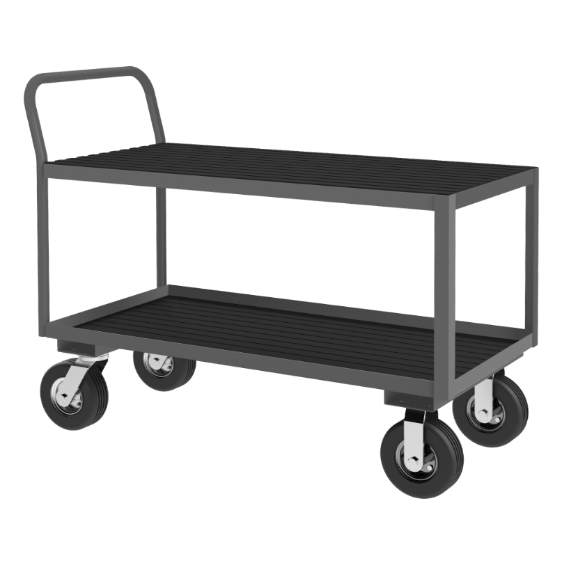 Durham LIC-244844-2-95 Low Profile Instrument Cart, 2 Shelves, 24 X 48