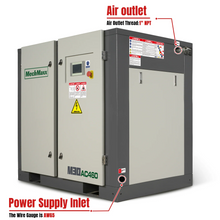 Load image into Gallery viewer, MechMaxx 30HP Rotary Screw Air Compressor - 106 CFM, 116 PSI, 460V 3-Phase | Industrial-Grade