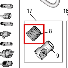 Load image into Gallery viewer, Graco M70402 Fitting, Female. Q.D - item 8 highlighted in the Graco 3A4967EN-G parts diagram