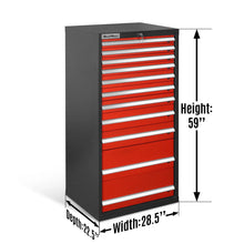 Load image into Gallery viewer, MechMaxx Heavy Duty Modular Drawer Cabinet - 11 Drawer 59" H x 28.5" W x 22.5" D Tool Storage Organizer, Steel Construction