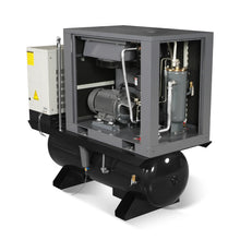 Load image into Gallery viewer, MechMaxx 20HP Combined Rotary Screw Air Compressor with Dryer &amp; 105-Gal ASME Tank | 78 CFM, 116 PSI, 230V 3-Phase - Industrial Grade