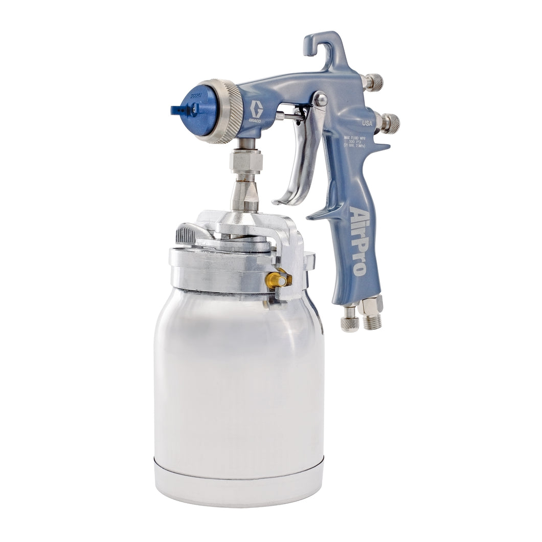 AirPro Air Spray Siphon Feed Gun, Conventional, 1.8 mm (0.070 in) Nozzle, Metal Siphon Cup