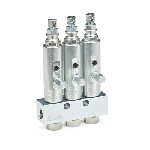 Graco GL-1™ Grease Injectors - 3 Injectors and Manifold