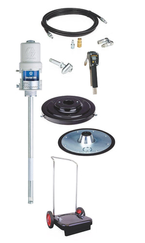 Fire-Ball® 300 Series 50:1 120 lb. (54 kg) Grease Pump - Portable CE Package with 2-Wheel Cart
