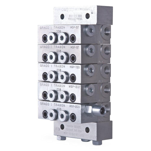 Graco Trabon® MSP Modular Divider Valve with Right Cycle Pin - MSP-40S - 1.31 cm³ (0.080 in.³)