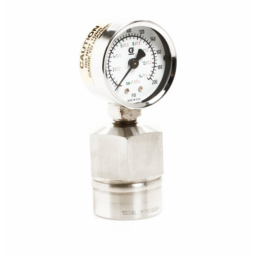 Stainless Steel Fluid Gauge with Dampener, 0-2000 psi (0-140 bar)