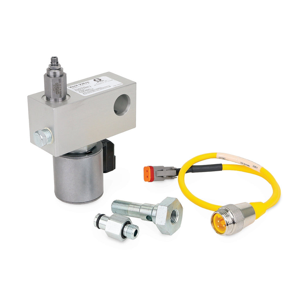 Graco Direct-Mount Vent Valves for G3™ Pumps - NPT, 12 VDC, 35-241 bar (500-3500 psi), Normally Closed, RH