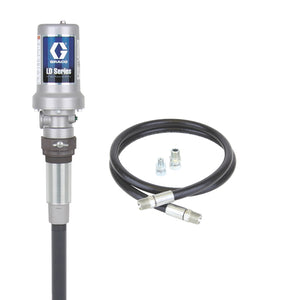 Graco LD Series 3:1 Stationary 55 Gallon (200 Liter) Oil CE Pump Package - Preset Meter, Flex Extension, BSPT