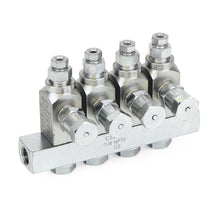 Load image into Gallery viewer, Graco GL-33™ Grease Injector, Carbon Steel, 4 Injector Manifold, 1/8 BSPP x 6 mm