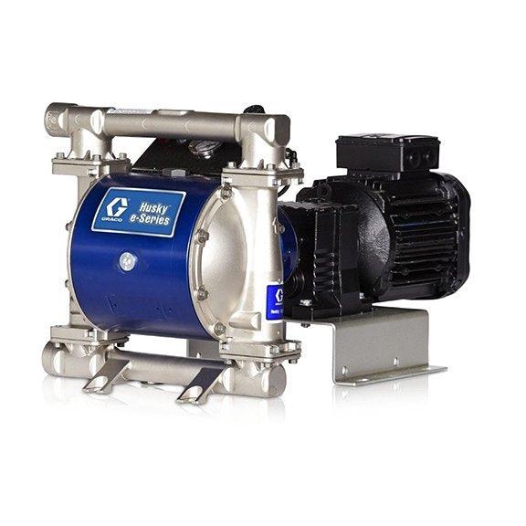 Graco Husky 1050e 1 in. (25.4 mm) NPT SS Pump, 120V Compressor, Standard AC Motor, SS Center Section, SS Seats, PTFE Balls, PO Diaphragm