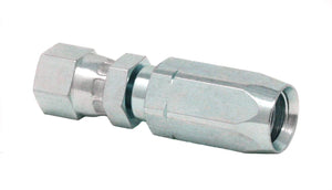 Field-Installable Swivel Hose End Fitting - 1/4 in. ID Hose, #4 JIC, SAE 7/16-20 female