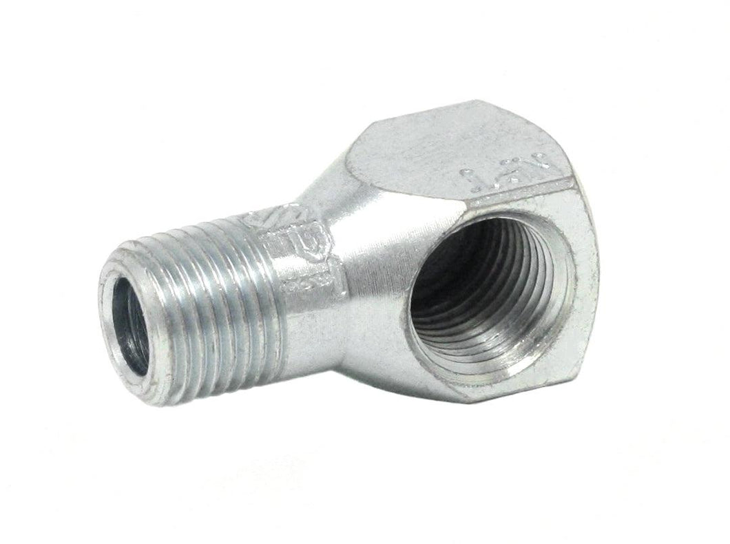 Adapter, 1/8 NPT Female x 1/8 BSPT Male Elbow