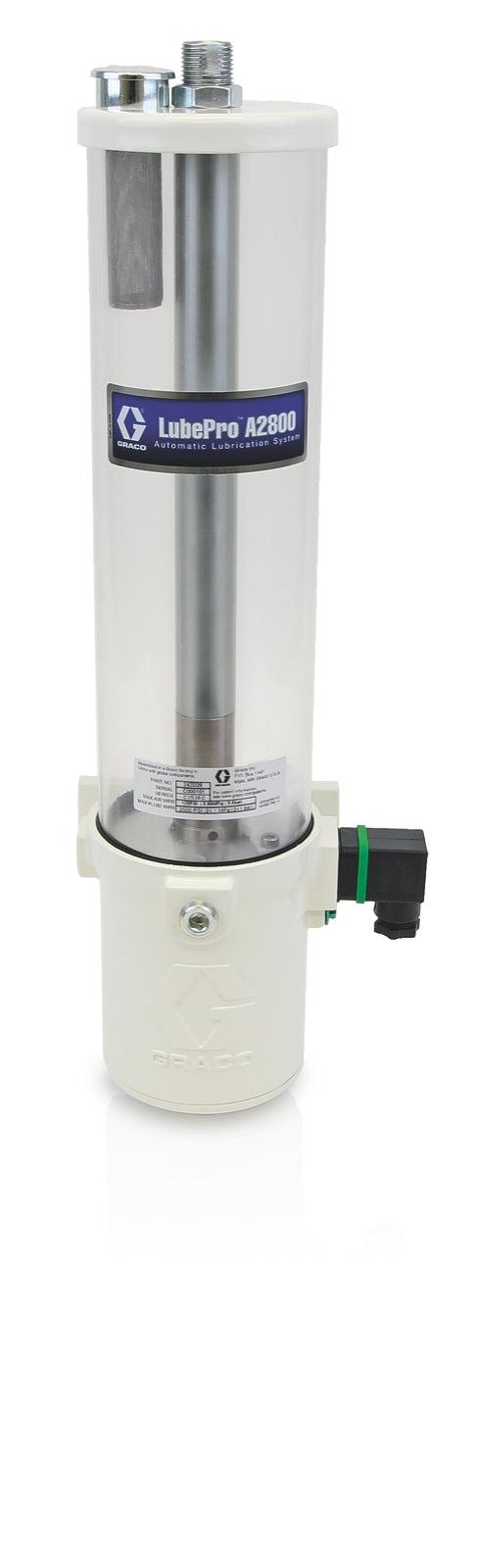 Graco 24Z028 LubeProâ„¢ A2800 Vertical Oil Pumps, 2 liter Reservoir, Normally Closed, Low Level - NPT