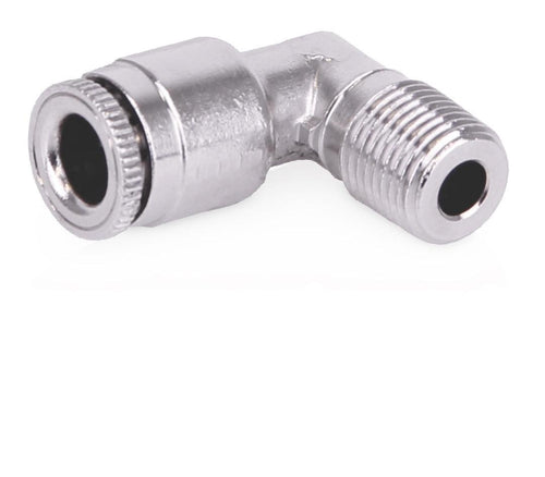 CSP Lubrication Point Fitting - Push-To-Connect Stud - 1/4 inch OD Tube x 1/8 inch NPT male 90°, 625 psi