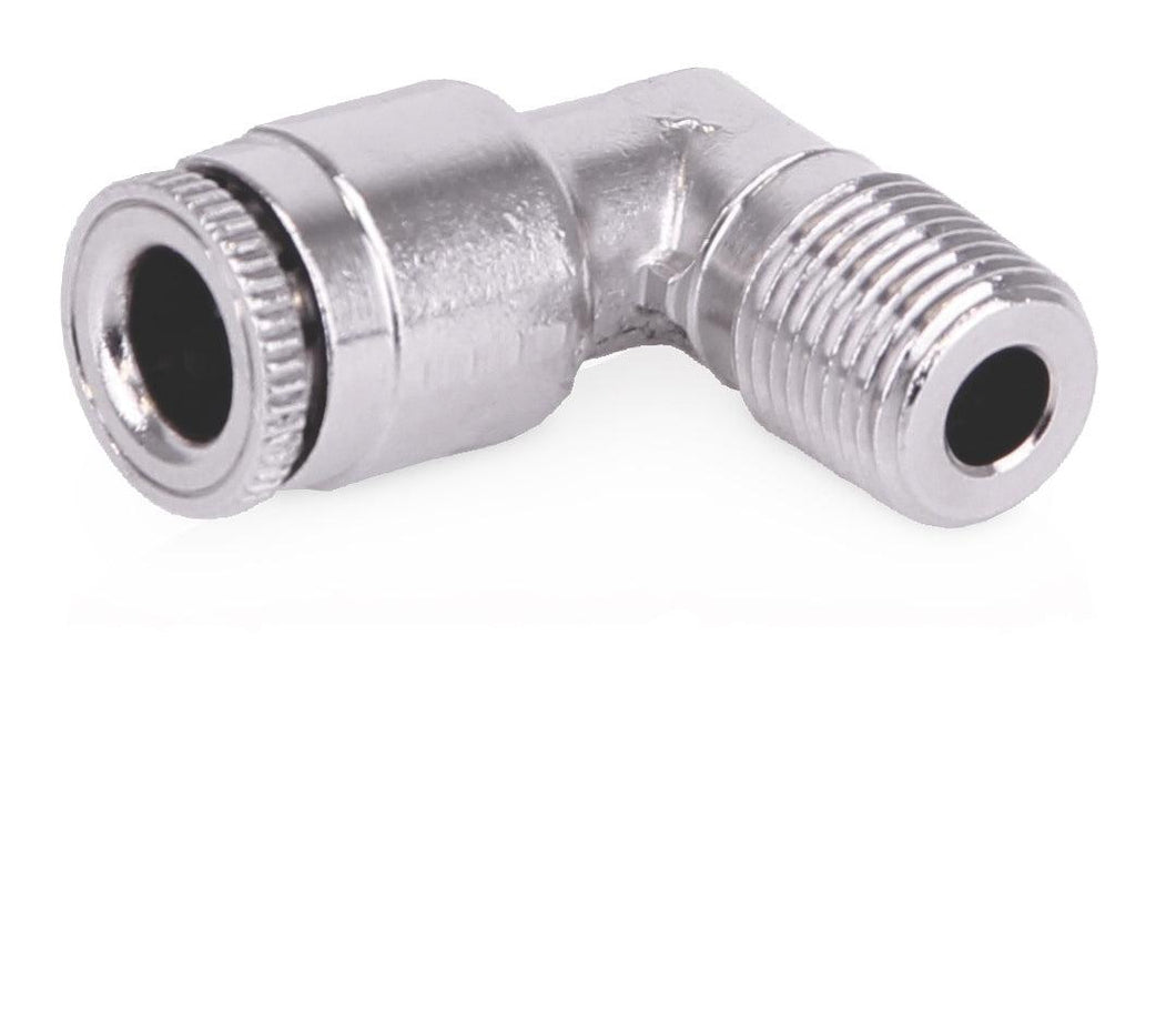 CSP Lubrication Point Fitting - Push-To-Connect Stud - 1/4 inch OD Tube x 1/8 inch NPT male 90°, 625 psi