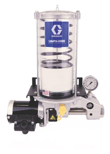 Graco LubePro™ A4000 Reciprocating Grease Pump, 7.5 lb. (3.4 kg) Reservoir, Low Level, Pneumatic Vent Valve - NPT