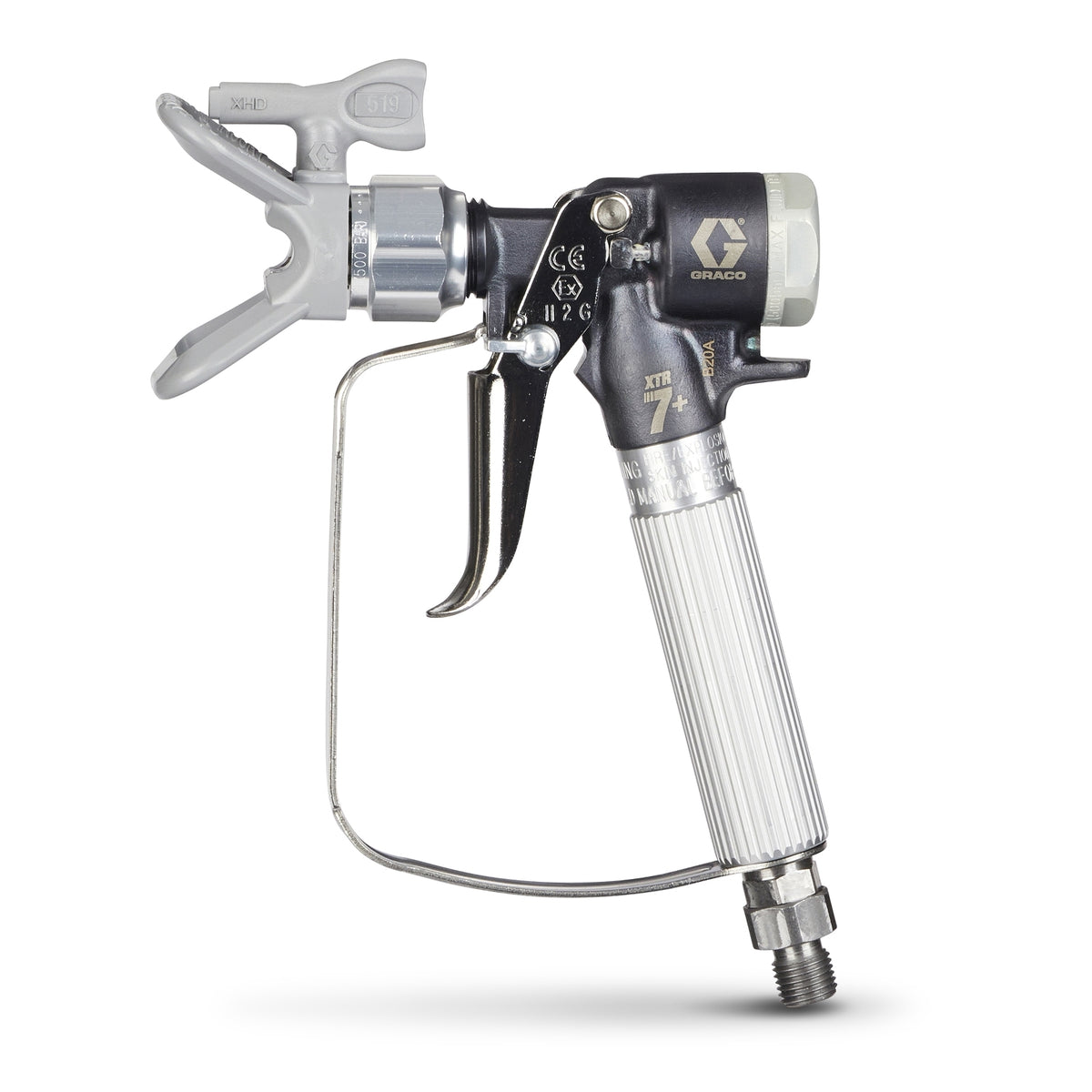 Graco XTR7+ Airless Spray Gun, Round Handle, 2-Finger Trigger, XHD RAC