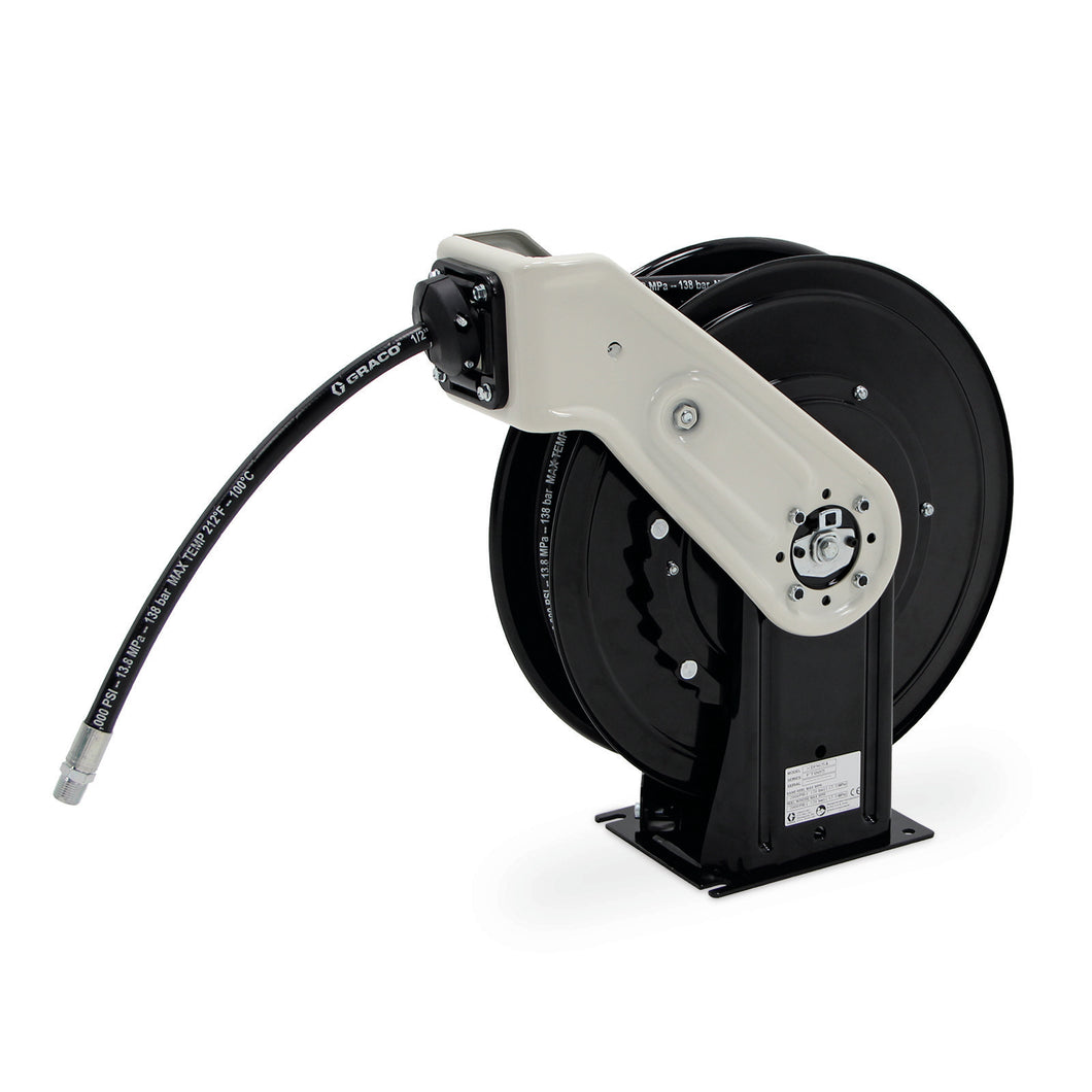 Graco XDM6DA XDXâ„¢ 20, Oil, 1/2 in (13 mm) Inlet, Bare Reel (1/2 in X 50 ft (13 mm X 15 m) Capacity), NPT, Truck/Bench Mount, White