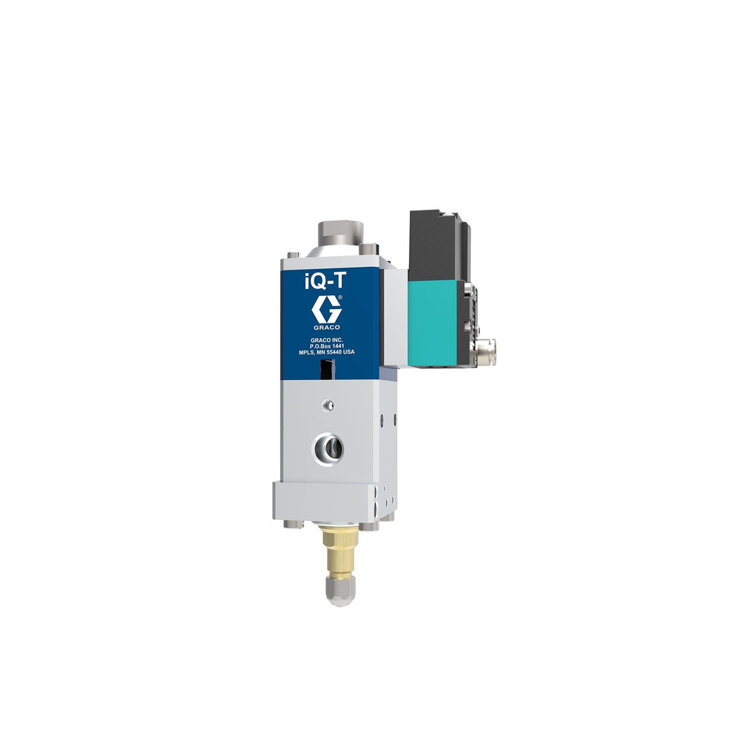 iQ Dispense Valve, Elite Tip-Seal, Ambient, 0.098in (2.5mm) Tip, 0in (000mm) Nozzle, Direct Mount Solenoid