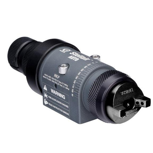 Stellair automatic air spray gun, conventional, 0.030 in (0.8 mm) nozzle for general applications with a fluid control knob