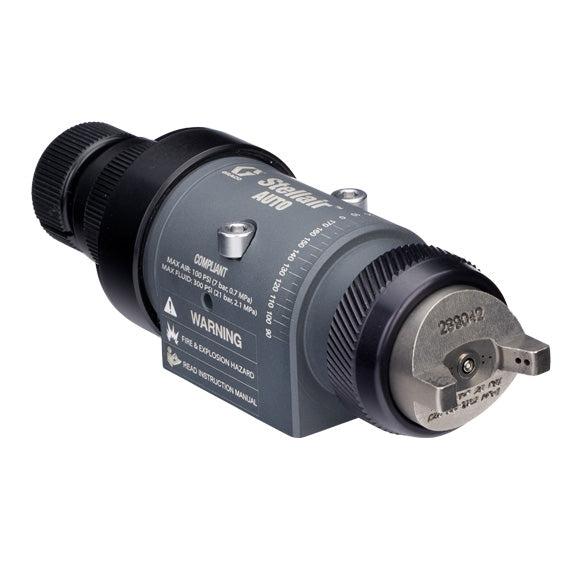 Stellair automatic air spray gun, compliant, 0.030 in (0.8 mm) nozzle for general applications with a fluid control knob