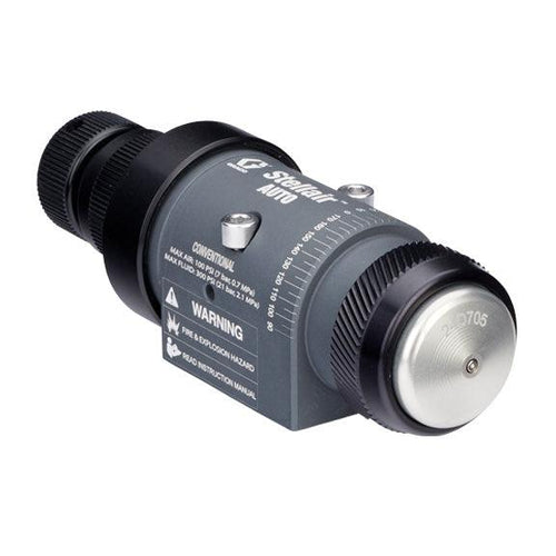 Stellair automatic air spray gun, conventional, 0.042 in (1.1 mm) nozzle for air brush applications with a fluid control knob