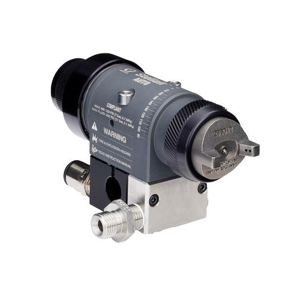 Stellair automatic air spray gun, conventional, 0.055 in (1.4 mm) nozzle for general applications with a side inlet manifold (imperial)