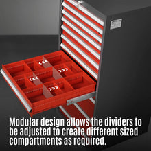 Load image into Gallery viewer, MechMaxx Heavy Duty Modular Drawer Cabinet - 11 Drawer, 59" H x 28.5" W x 28.5" D Tool Storage Organizer, Steel Construction
