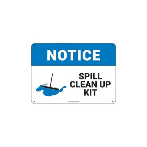 PIG Notice Spill Clean Up Kit Sign 10