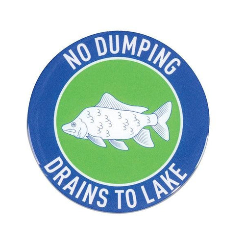 Storm Drain Marker, Drains to Lake, 10PK