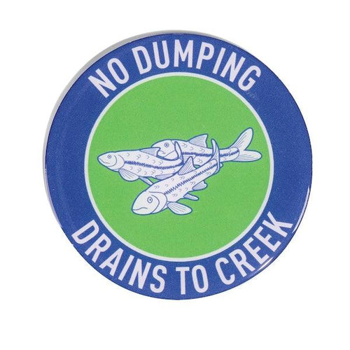 Storm Drain Marker, Drains to Creek, 10PK