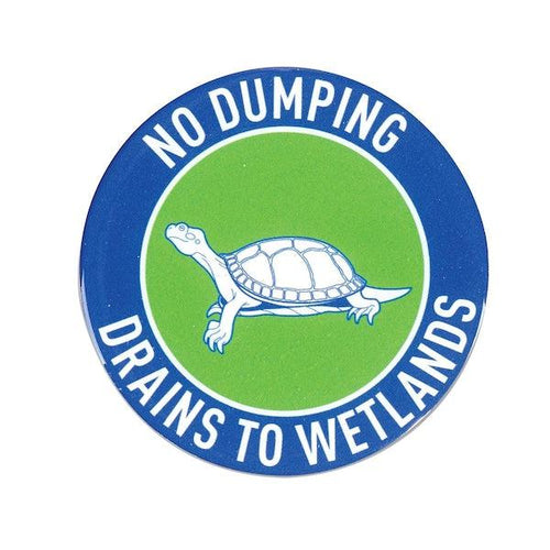 Storm Drain Marker, Drains to Wetlands, 10PK