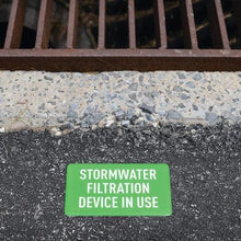 Load image into Gallery viewer, Storm Drain Utility Sign, Stormwater Filtration Device in Use, 10PK