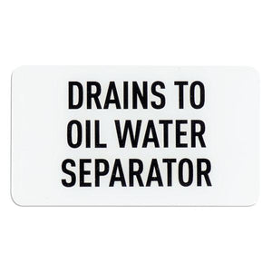 Storm Drain Utility Sign, Drains to Oil Water Seperator, 10PK