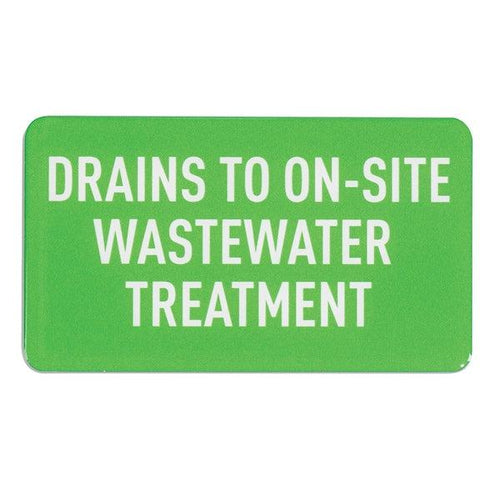 Storm Drain Utility Sign, Drains to On-Site Wastewater Treatment, 10PK