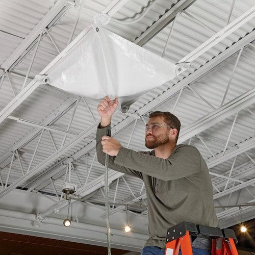 PIG Magnetic Roof Leak Diverter Tarp White 30
